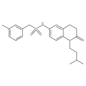 N-(1-isopentyl-2-oxo-1,2,3,4-tetrahydroquinolin-6-yl)-1-(m-tolyl)methanesulfonamide Structure