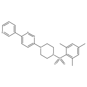 3-(Pyridin-3-yl)-6-[4-(2,4,6-trimethylbenzenesulfonyl)piperazin-1-yl]pyridazine结构式