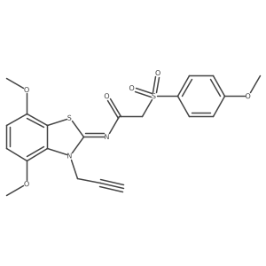 (Z)-N-(4,7-dimethoxy-3-(prop-2-yn-1-yl)benzo[d]thiazol-2(3H)-ylidene)-2-((4-methoxyphenyl)sulfonyl)acetamide Structure