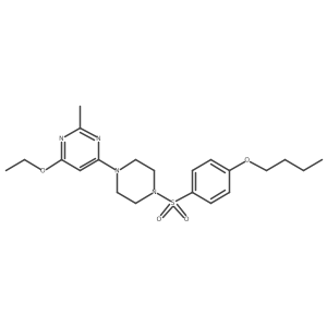 4-(4-((4-Butoxyphenyl)sulfonyl)piperazin-1-yl)-6-ethoxy-2-methylpyrimidine结构式