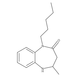 4-methyl-1-pentyl-2,3,4,5-tetrahydro-1H-1,5-benzodiazepin-2-one结构式