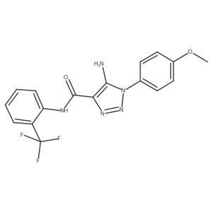 5-amino-1-(4-methoxyphenyl)-N-(2-(trifluoromethyl)phenyl)-1H-1,2,3-triazole-4-carboxamide结构式