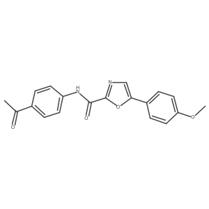 N-(4-acetylphenyl)-5-(4-methoxyphenyl)oxazole-2-carboxamide结构式