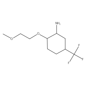 2-(2-Methoxyethoxy)-5-(trifluoromethyl)cyclohexanamine结构式
