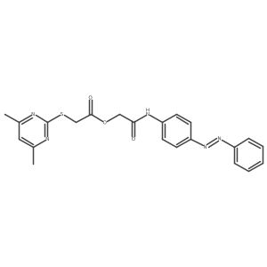 Acetic acid, 2-[(4,6-dimethyl-2-pyrimidinyl)thio]-, 2-oxo-2-[[4-(2-phenyldiazenyl)phenyl]amino]ethyl ester结构式
