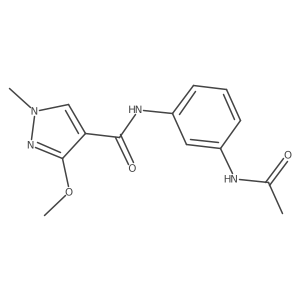 N-(3-acetamidophenyl)-3-methoxy-1-methyl-1H-pyrazole-4-carboxamide Structure