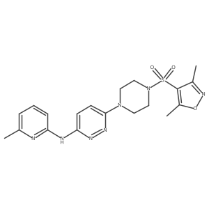 6-(4-((3,5-dimethylisoxazol-4-yl)sulfonyl)piperazin-1-yl)-N-(6-methylpyridin-2-yl)pyridazin-3-amine结构式