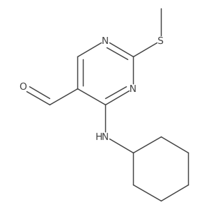 4-(Cyclohexylamino)-2-(methylthio)pyrimidine-5-carbaldehyde结构式