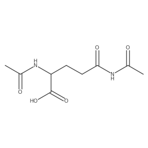 (S)-2,5-Diacetamido-5-oxopentanoic acid Structure