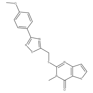 2-({[3-(4-methoxyphenyl)-1,2,4-oxadiazol-5-yl]methyl}sulfanyl)-3-methyl-3H,4H-thieno[3,2-d]pyrimidin-4-one Structure