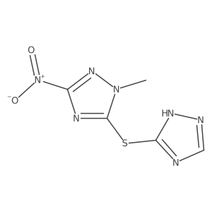 1-methyl-3-nitro-5-(4H-1,2,4-triazol-3-ylsulfanyl)-1H-1,2,4-triazole结构式