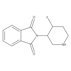 cis-(+/-)-2-(4-Fluoropiperidin-3-yl)isoindoline-1,3-dione结构式