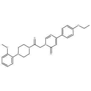 6-(4-Ethoxyphenyl)-3-{2-[4-(2-methoxyphenyl)piperazin-1-yl]-2-oxoethyl}-3,4-dihydropyrimidin-4-one Structure