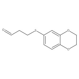 3-(2,3-Dihydro-1,4-benzodioxin-6-ylsulfanyl)propanal Structure