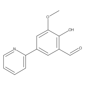 2-Hydroxy-3-methoxy-5-(2-pyridinyl)benzaldehyde结构式
