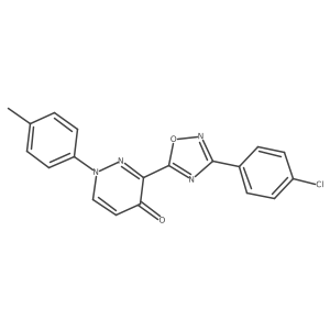 3-(3-(4-chlorophenyl)-1,2,4-oxadiazol-5-yl)-1-(p-tolyl)pyridazin-4(1H)-one结构式