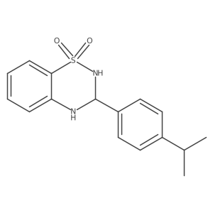 3-(4-isopropylphenyl)-3,4-dihydro-2H-1,2,4-benzothiadiazine 1,1-dioxide Structure