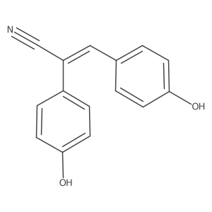 (E)-2,3-bis(4-Hydroxyphenyl)acrylonitrile (21)结构式