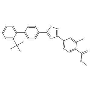Methyl 2-fluoro-4-{5-[2'-(trifluoromethyl)biphenyl-4-yl]-1,2,4-oxadiazol-3-yl}benzoate Structure