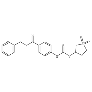4-{[(1,1-dioxidotetrahydrothiophen-3-yl)carbamoyl]amino}-N-(pyridin-2-ylmethyl)benzamide Structure