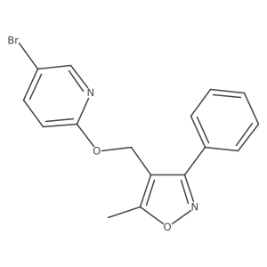 5-Bromo-2-(5-methyl-3-phenyl-isoxazol-4-ylmethoxy)-pyridine结构式