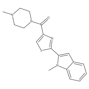 (2-(1-methyl-1H-indol-2-yl)thiazol-4-yl)(4-methylpiperazin-1-yl)methanone结构式