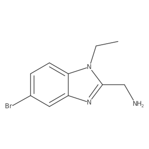 (5-bromo-1-ethyl-1H-1,3-benzodiazol-2-yl)methanamine Structure