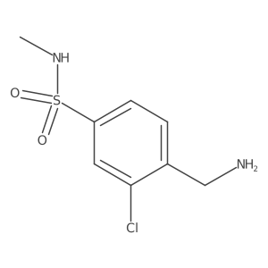 4-(Aminomethyl)-3-chloro-n-methylbenzenesulfonamide结构式