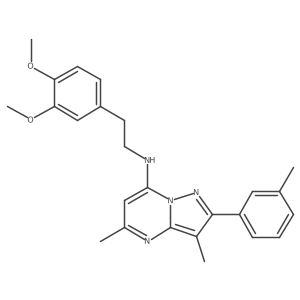 N-[2-(3,4-dimethoxyphenyl)ethyl]-3,5-dimethyl-2-(3-methylphenyl)pyrazolo[1,5-a]pyrimidin-7-amine结构式