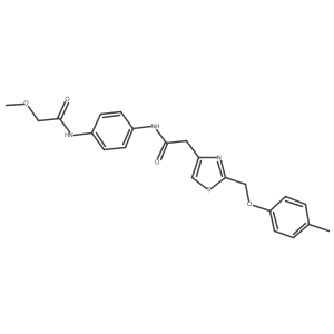 N-[4-[(2-Methoxyacetyl)amino]phenyl]-2-[(4-methylphenoxy)methyl]-4-thiazoleacetamide结构式