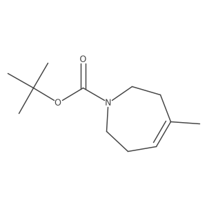 1,1-Dimethylethyl 2,3,6,7-tetrahydro-4-methyl-1H-azepine-1-carboxylate结构式