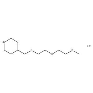4-{[2-(2-Methoxyethoxy)ethoxy]methyl}piperidine hydrochloride结构式
