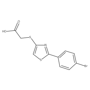 2-{[2-(4-Bromophenyl)-1,3-thiazol-4-yl]sulfanyl}acetic acid结构式