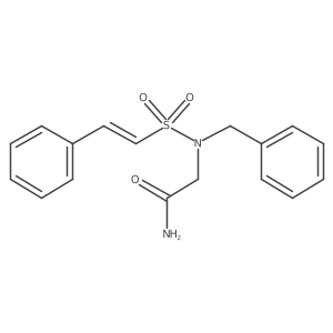 2-[benzyl-[(E)-2-phenylethenyl]sulfonylamino]acetamide Structure