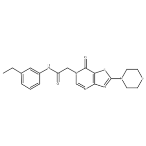 N-(3-ethylphenyl)-2-(7-oxo-2-thiomorpholinothiazolo[4,5-d]pyrimidin-6(7H)-yl)acetamide Structure
