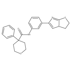 N-(3-(2,3-dihydroimidazo[2,1-b]thiazol-6-yl)phenyl)-4-phenyltetrahydro-2H-pyran-4-carboxamide结构式