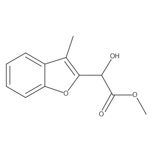 Methyl 2-hydroxy-2-(3-methyl-1-benzofuran-2-yl)acetate结构式
