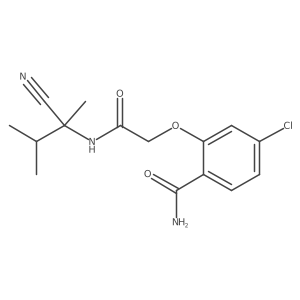 4-Chloro-2-{[(1-cyano-1,2-dimethylpropyl)carbamoyl]methoxy}benzamide结构式