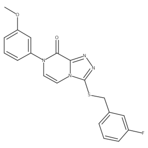 3-[(3-fluorobenzyl)thio]-7-(3-methoxyphenyl)[1,2,4]triazolo[4,3-a]pyrazin-8(7H)-one结构式