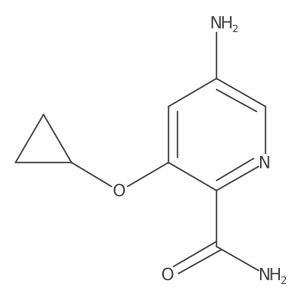 5-Amino-3-cyclopropoxypicolinamide结构式