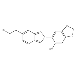 6-[5-(2-hydroxyethyl)benzotriazol-2-yl]-1,3-benzodioxol-5-ol结构式