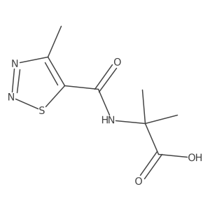 2-Methyl-2-(4-methyl-1,2,3-thiadiazole-5-carboxamido)propanoic acid结构式
