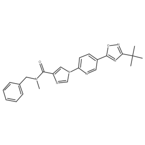 N-benzyl-1-[5-(3-tert-butyl-1,2,4-oxadiazol-5-yl)pyridin-2-yl]-N-methyl-1H-imidazole-4-carboxamide Structure