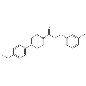 1-(4-(4-Methoxyphenyl)piperazin-1-yl)-2-((4-methylpyrimidin-2-yl)oxy)ethanone Structure
