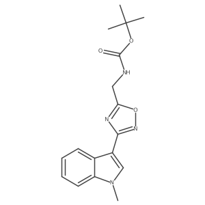 1-Methyl-3-[5-t-butoxycarbonylaminomethyl-1,2,4-oxadiazol-3-yl]indole Structure