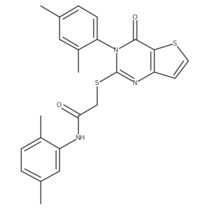 N-(2,5-dimethylphenyl)-2-{[3-(2,4-dimethylphenyl)-4-oxo-3,4-dihydrothieno[3,2-d]pyrimidin-2-yl]sulfanyl}acetamide结构式