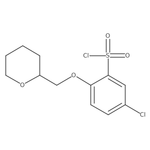 5-Chloro-2-(oxan-2-ylmethoxy)benzene-1-sulfonyl chloride Structure
