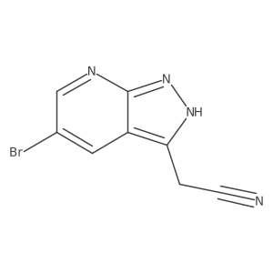 2-(5-bromo-1H-pyrazolo[3,4-b]pyridin-3-yl)acetonitrile结构式