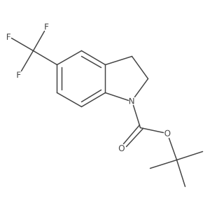 tert-Butyl 5-(trifluoromethyl)indoline-1-carboxylate结构式