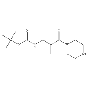 tert-butyl N-[2-methyl-3-oxo-3-(piperazin-1-yl)propyl]carbamate Structure
